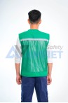 Áo bảo hộ gile phản quang phối lưới cao cấp AV33, Màu xanh dương - Size L