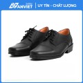 Giày bảo hộ BH25 chất liệu da simili màu đen lịch lãm, Size 43