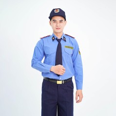 Áo bảo vệ dài tay dáng suông BH03A màu xanh dương, Size M - Vải kate liên doanh