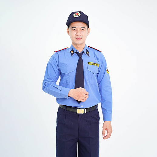 Áo bảo vệ dài tay dáng suông sơ vin thoáng mát màu xanh BH03A