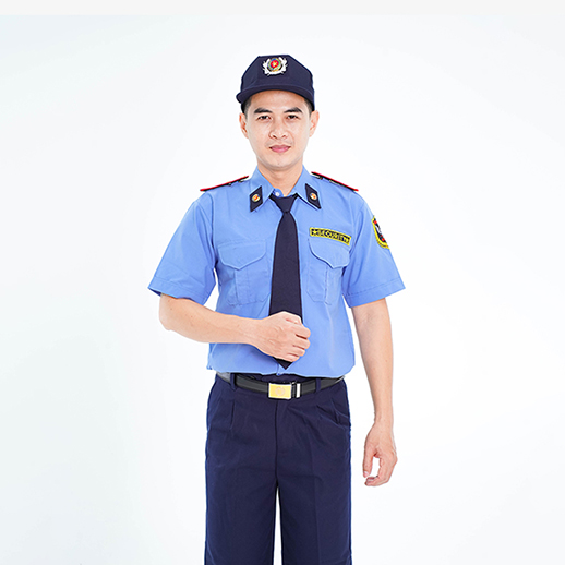 Áo bảo vệ ngắn tay dáng suông sơ vin siêu bền màu xanh BH04A