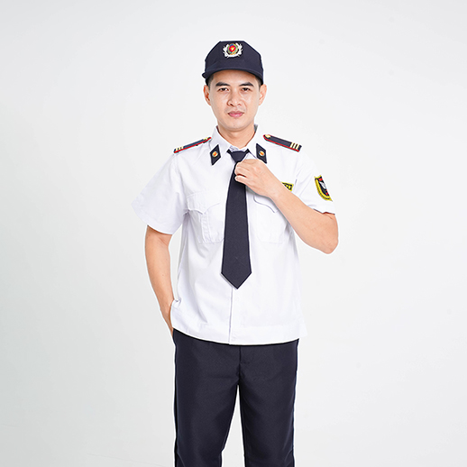 Áo bảo vệ ngắn tay bo đai thoáng mát màu trắng cao cấp BH06A