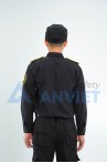 Áo bảo vệ dài tay BH09A màu đen chuyên nghiệp, thời trang, Size M - Vải kate liên doanh