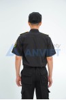 Áo bảo vệ ngắn tay BH10A màu đen form suông dày dặn, chắc chắc, Size M - Vải kate liên doanh