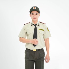 Áo bảo vệ ngắn tay BH12A màu xanh vỏ đậu thoáng mát cao cấp, Size M - Vải kate liên doanh