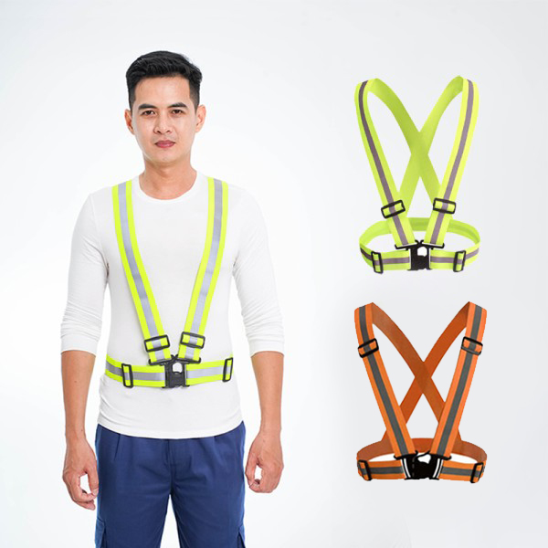 Áo gile dây thun phản quang đi phượt AV37