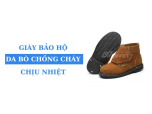 #10 giày bảo hộ da bò chống cháy, chịu nhiệt siêu bền