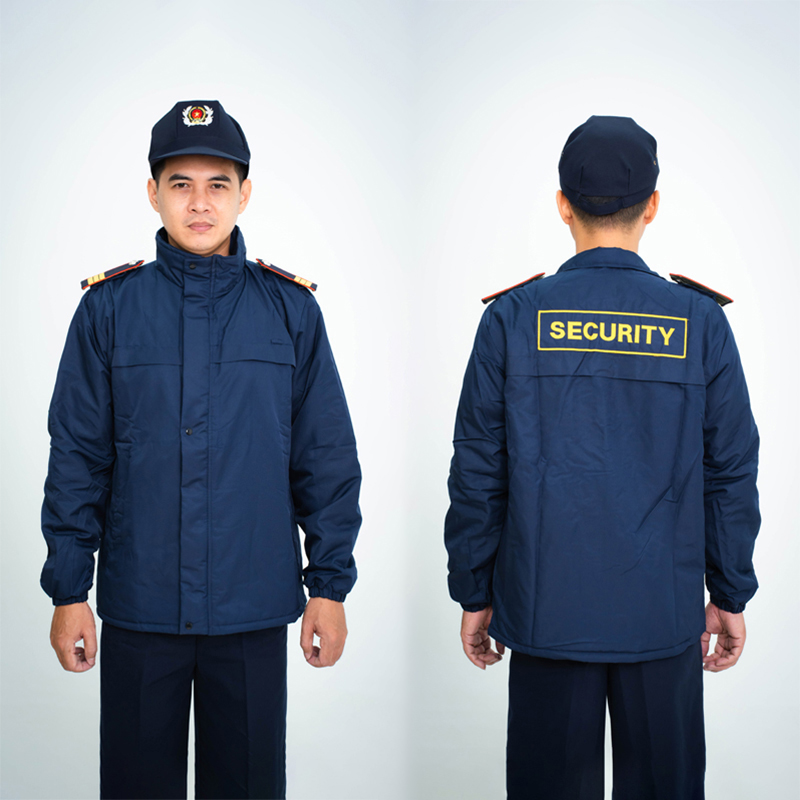Áo khoác gió bảo vệ mùa đông in chữ Security BH14A
