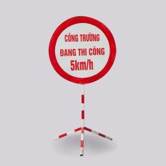 Biển cảnh báo công trường đang thi công hình tròn V18, Biển báo hiệu