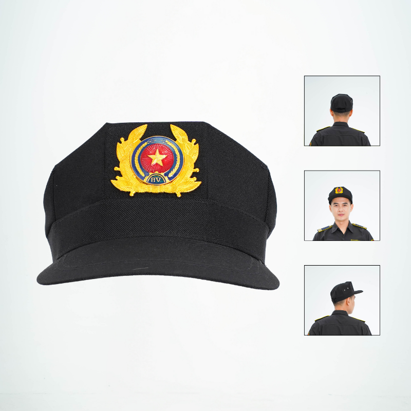 Mũ bảo vệ BH38 dáng lưỡi trai màu đen chuyên nghiệp