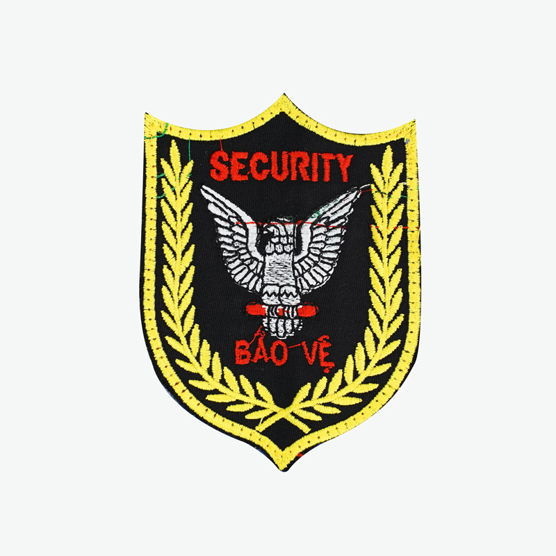Logo bảo vệ BH33 thêu nổi hình khiên tinh tế