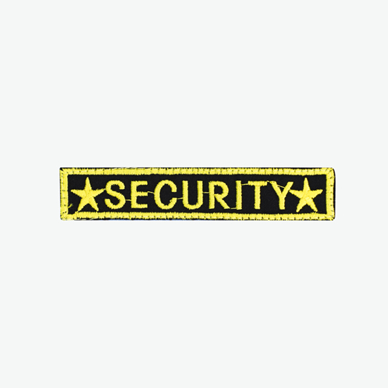 Logo bảo vệ BH34 chữ Security thêu nổi trước ngực 