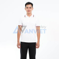 Áo polo đồng phục màu trắng P03, Size S - Vải cá sấu mè