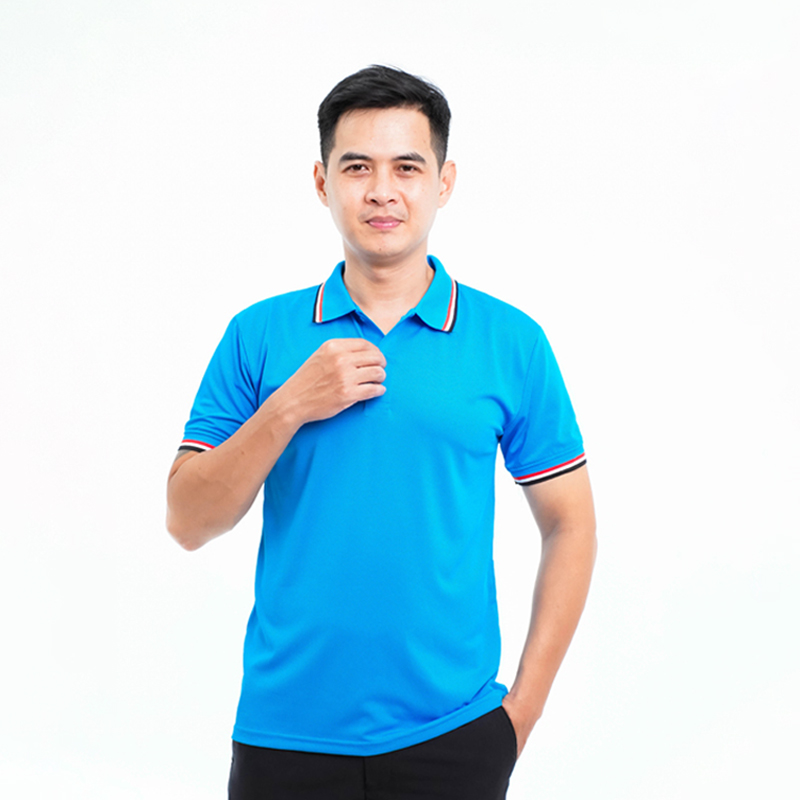 Áo polo đồng phục màu xanh dương P04