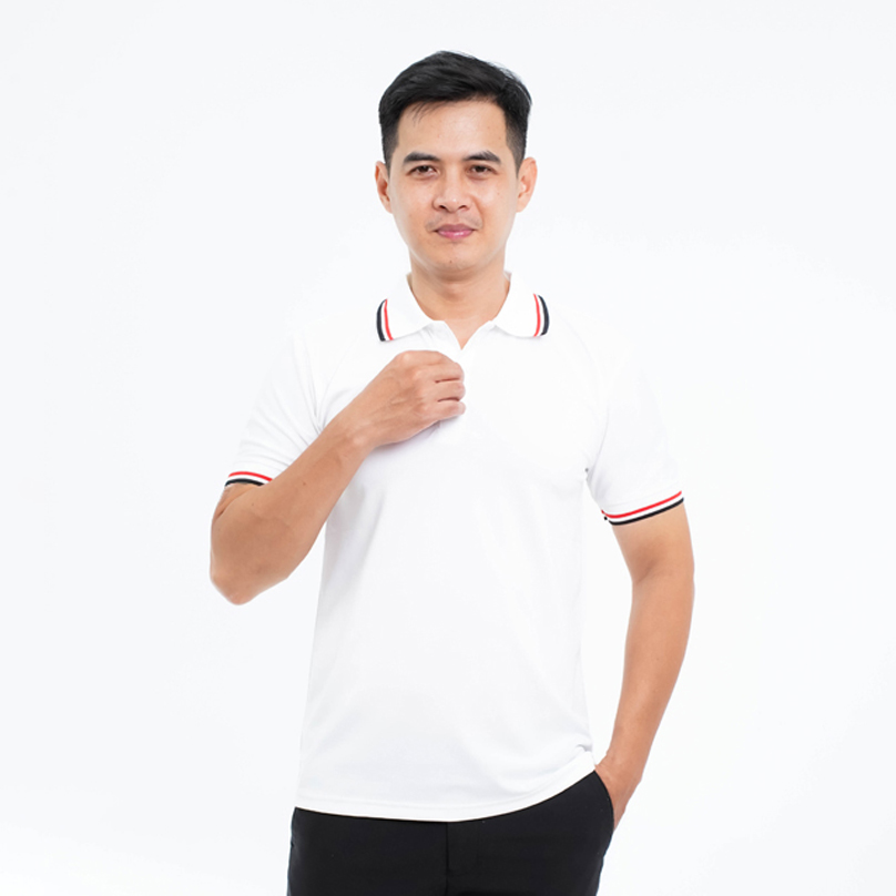 Áo polo đồng phục màu trắng P03