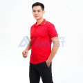 Áo polo đồng phục màu đỏ P05, Size S - Vải cá sấu mè