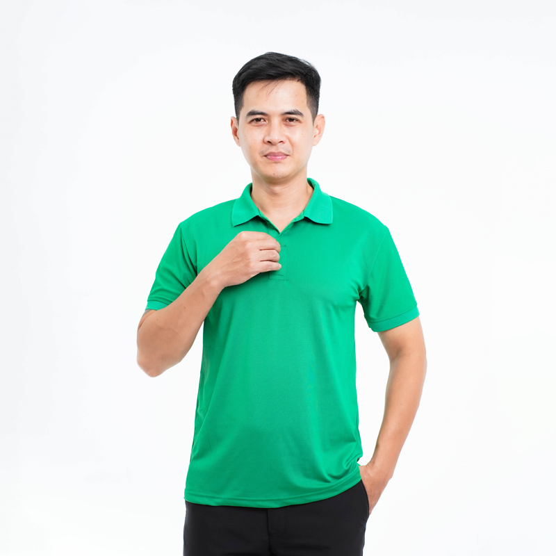 Áo phông đồng phục màu xanh lá P16