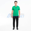 Áo phông đồng phục màu xanh lá P16, Size L - Vải cá sấu mè