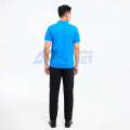 Áo phông đồng phục màu xanh dương P14, Size L - Vải cá sấu mè