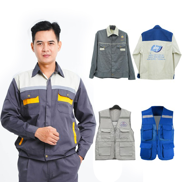 Đồng phục bảo hộ lao động thanh lý hàng lẻ size in logo - Hàng mới chưa sử dụng