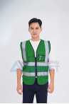 Áo gile phản quang chất lượng cao có túi hộp tiện lợi AV32, Màu xanh chuối