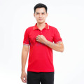 Áo polo đồng phục màu đỏ P05, Size M - Vải cá sấu mè