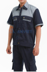  Quần áo bảo hộ lao động Evinz AV25 thời trang cho kỹ sư, kỹ thuật ngắn tay, Size L - Vải kaki liên doanh