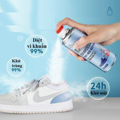 Xịt khử mùi giày dép nano bạc, loại bỏ mùi hôi dung tích 260ml