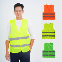 Áo gile phản quang vải lưới cao cấp AV31, Màu xanh chuối