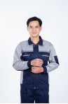 Quần áo bảo hộ lao động Evinz AV59 kiểu dáng chuyên nghiệp cho kỹ sư, nhân viên kỹ thuật, Size L - Vải kaki liên doanh