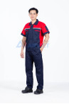Quần áo bảo hộ lao động Evinz AV60 tay ngắn, form chuẩn cho kỹ sư, kỹ thuật , Size M - Vải kaki liên doanh