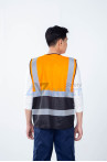 Áo gile phản quang chất liệu cao cấp, thoáng khí, phối màu nổi bật AV64, Màu xanh nõn chuối phối đen
