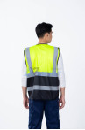 Áo gile phản quang chất liệu cao cấp, thoáng khí, phối màu nổi bật AV64, Màu xanh nõn chuối phối đen
