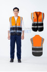 Áo gile phản quang chất liệu cao cấp, thoáng khí, phối màu nổi bật AV64, Màu xanh nõn chuối phối đen