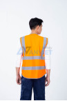 Áo gile phản quang thiết kế túi hộp đính cúc siêu bền, vải nhẹ thoáng khí AV65, Màu xanh nõn chuối