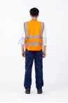 Áo gile phản quang chống tĩnh điện vải lưới polyester thoáng khí, siêu bền chống rách AV66, Màu xanh nõn chuối