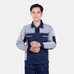 Quần áo bảo hộ lao động Evinz AV59 kiểu dáng chuyên nghiệp cho kỹ sư, nhân viên kỹ thuật, Size L - Vải kaki liên doanh
