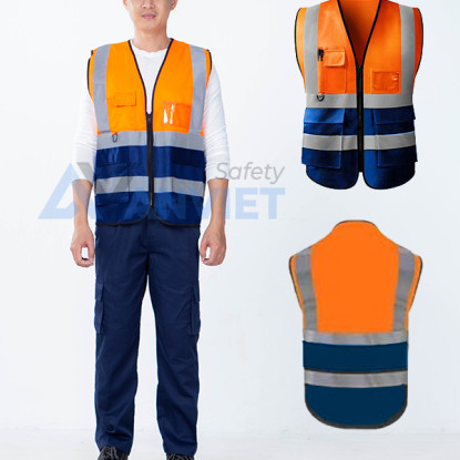 Màu cam phối xanh dương