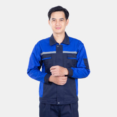 Quần áo bảo hộ lao động Evinz AV61 tay dài, chống bám bẩn cho kỹ sư, kỹ thuật, Size M - Vải kaki liên doanh