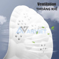 Lót giày thể thao 4D massage huyệt vị chất liệu cao su mềm, đàn hồi tốt L114, Mặt xám - Đệm trắng - Size 39/40