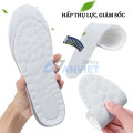 Lót giày thể thao 4D massage huyệt vị chất liệu cao su mềm, đàn hồi tốt L114, Mặt xám - Đệm trắng - Size 39/40