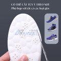 Lót giày thể thao 4D massage huyệt vị chất liệu cao su mềm, đàn hồi tốt L114, Mặt xám - Đệm trắng - Size 39/40