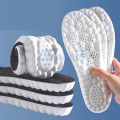 Lót giày thể thao 4D massage huyệt vị chất liệu cao su mềm, đàn hồi tốt L114, Mặt xám - Đệm trắng - Size 39/40