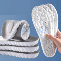 Lót giày thể thao 4D massage huyệt vị chất liệu cao su mềm, đàn hồi tốt L114, Mặt xám - Đệm trắng - Size 39/40