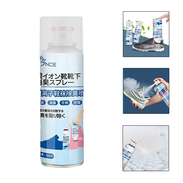 Xịt khử mùi giày dép nano bạc, loại bỏ mùi hôi dung tích 260ml L110