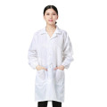 Áo choàng phòng sạch chống bụi, chống tĩnh điện cho công nhân thực phẩm S103, Size M - Màu xanh khóa kéo