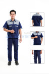 Quần áo bảo hộ lao động Evinz AV29 ngắn tay cho kỹ sư, nhân viên kỹ thuật, Size L - Vải kaki liên doanh
