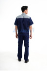 Quần áo bảo hộ lao động Evinz AV29 ngắn tay cho kỹ sư, nhân viên kỹ thuật, Size L - Vải kaki liên doanh