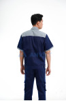 Quần áo bảo hộ lao động Evinz AV29 ngắn tay cho kỹ sư, nhân viên kỹ thuật, Size L - Vải kaki liên doanh