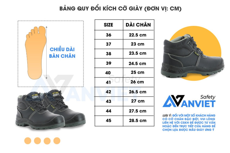 hướng dẫn chọn size